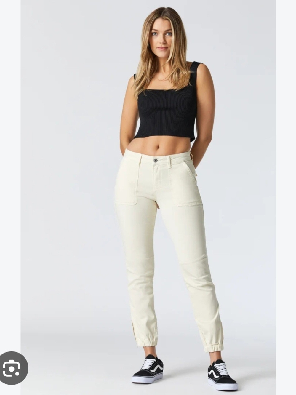 Mavi Cream Ankle Jogger Jeans
